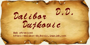 Dalibor Dujković vizit kartica